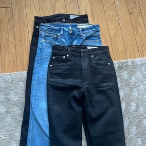 3 Rag & Bone Jeans Nina High Rise Skinny Size 24